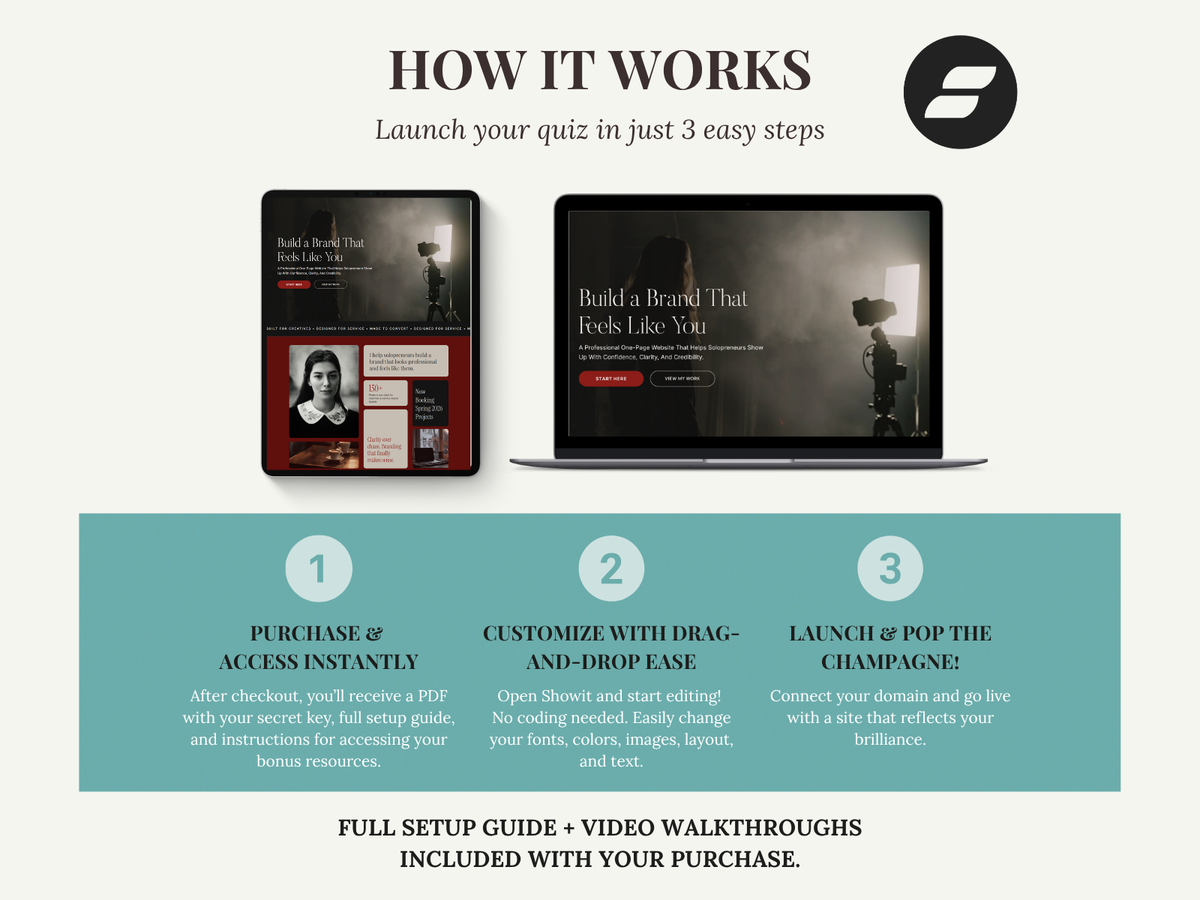 The St. Cupertino Bundle - Showit Quiz Add-On