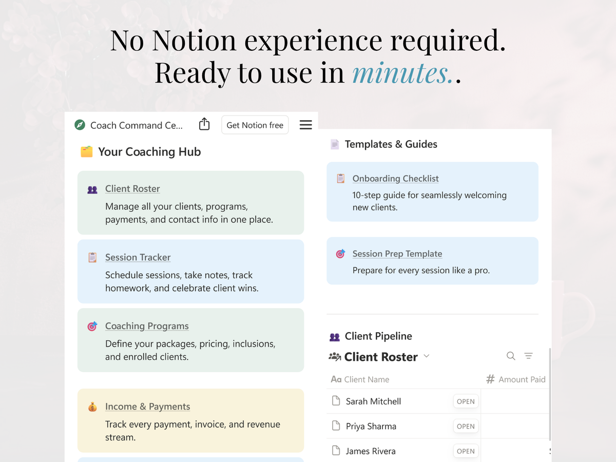 Coaching Client Portal