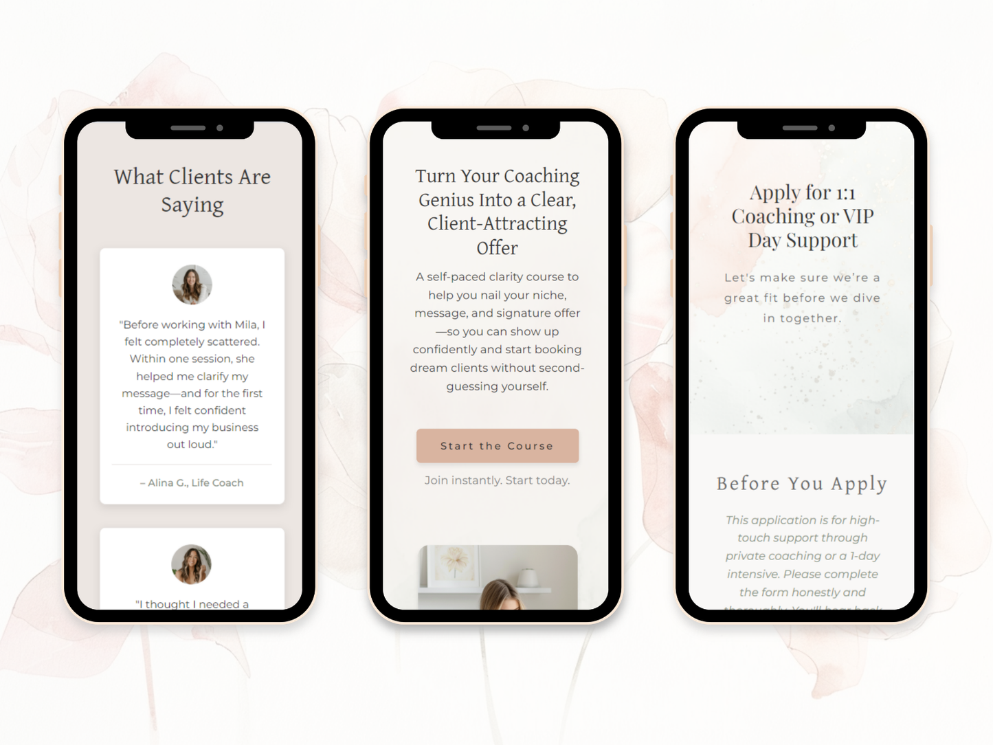 The St. Thérèse — 30+ Page Showit Template