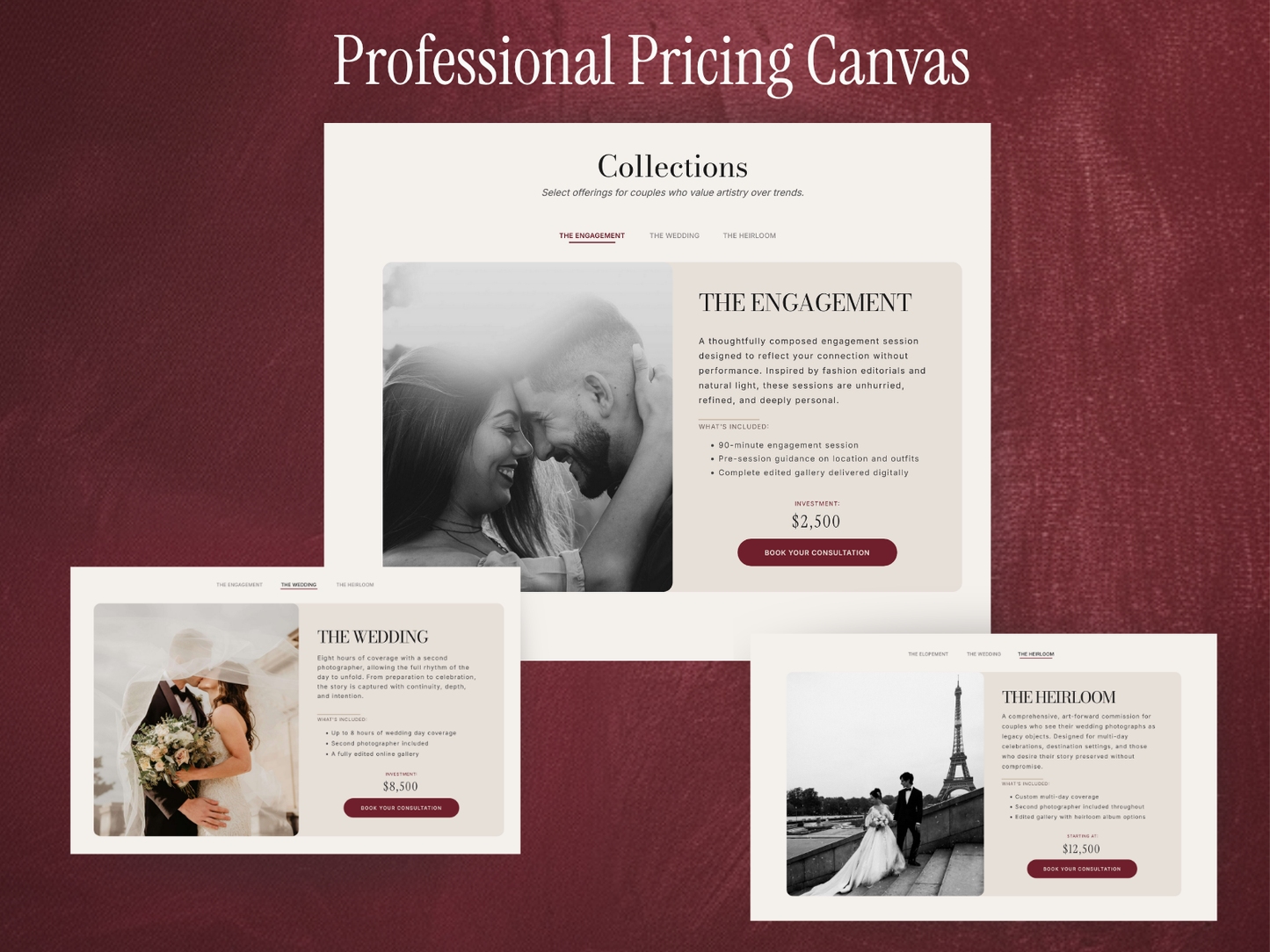 The St. Veronica - One-Page Showit Website for Photographers