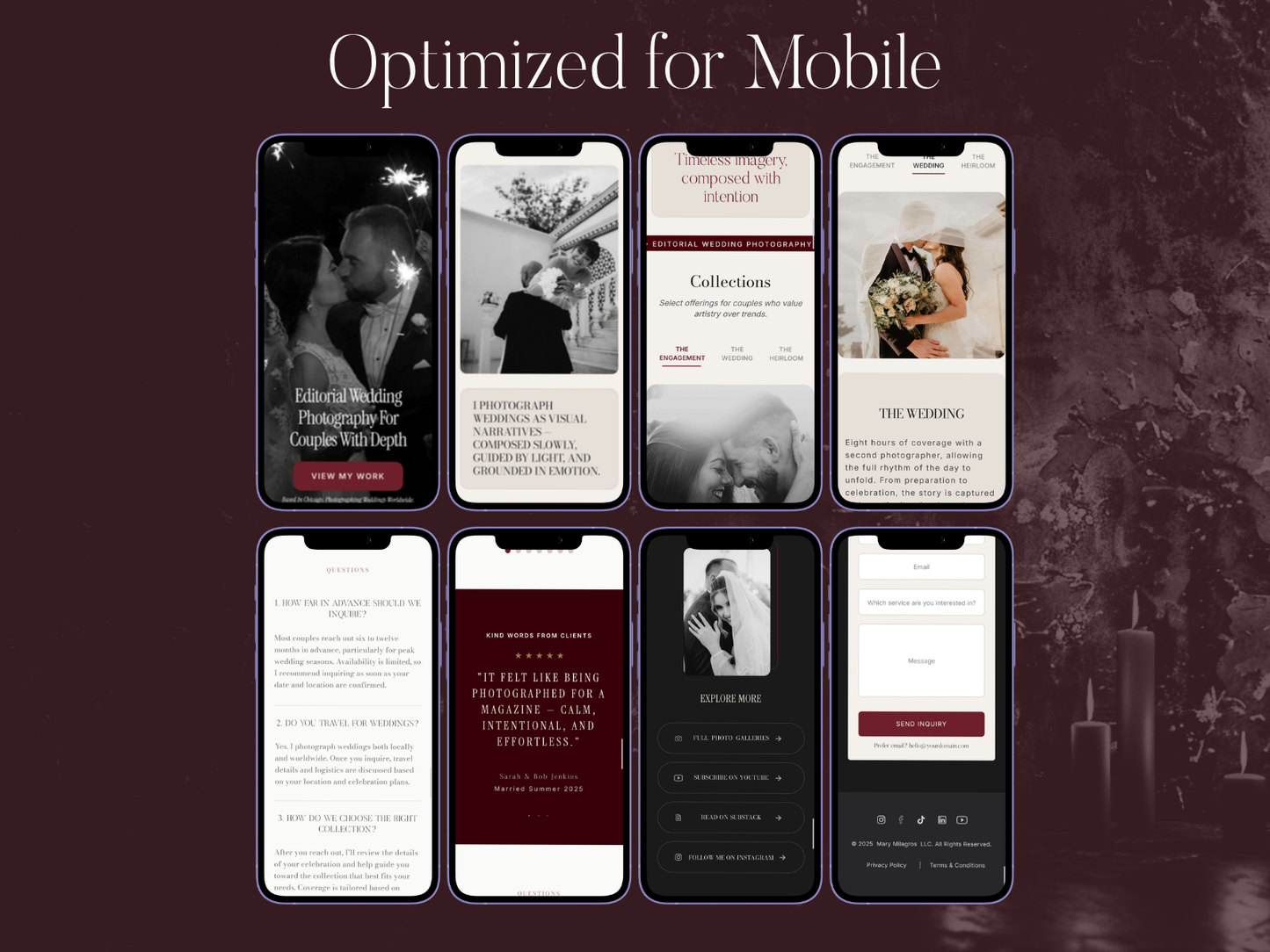 The St. Veronica - One-Page Showit Website for Photographers