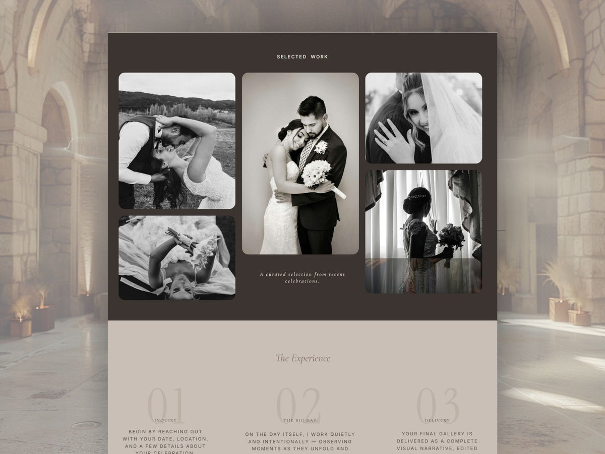 The St. Clare - One-Page Showit Website for Photographers