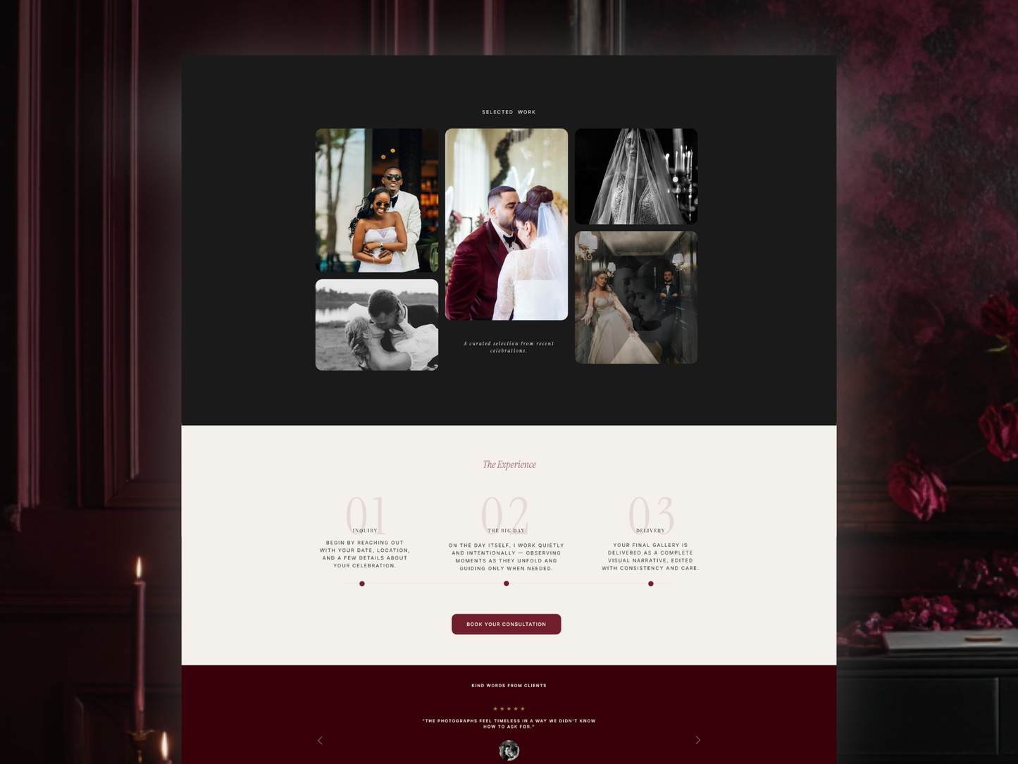 The St. Veronica - One-Page Showit Website for Photographers