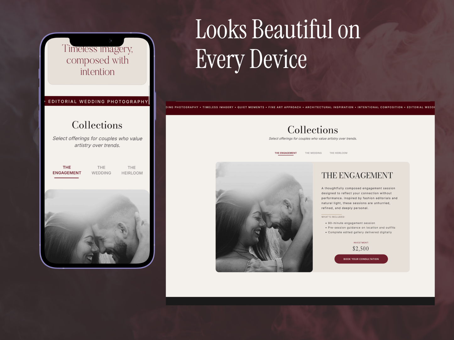 The St. Veronica - One-Page Showit Website for Photographers