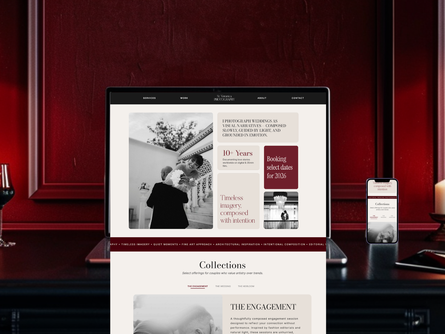 The St. Veronica - One-Page Showit Website for Photographers