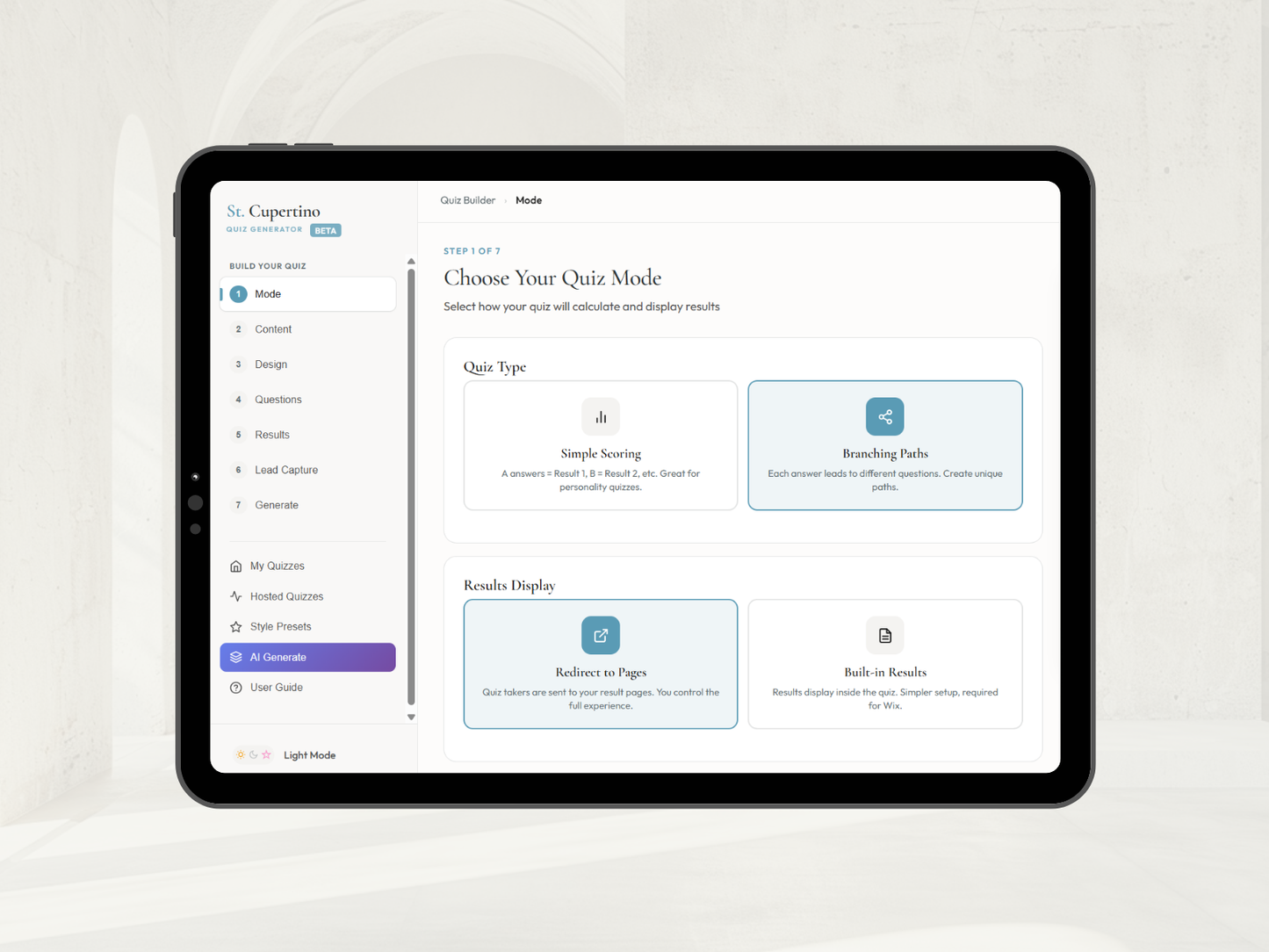 The St. Cupertino — AI Quiz Generator