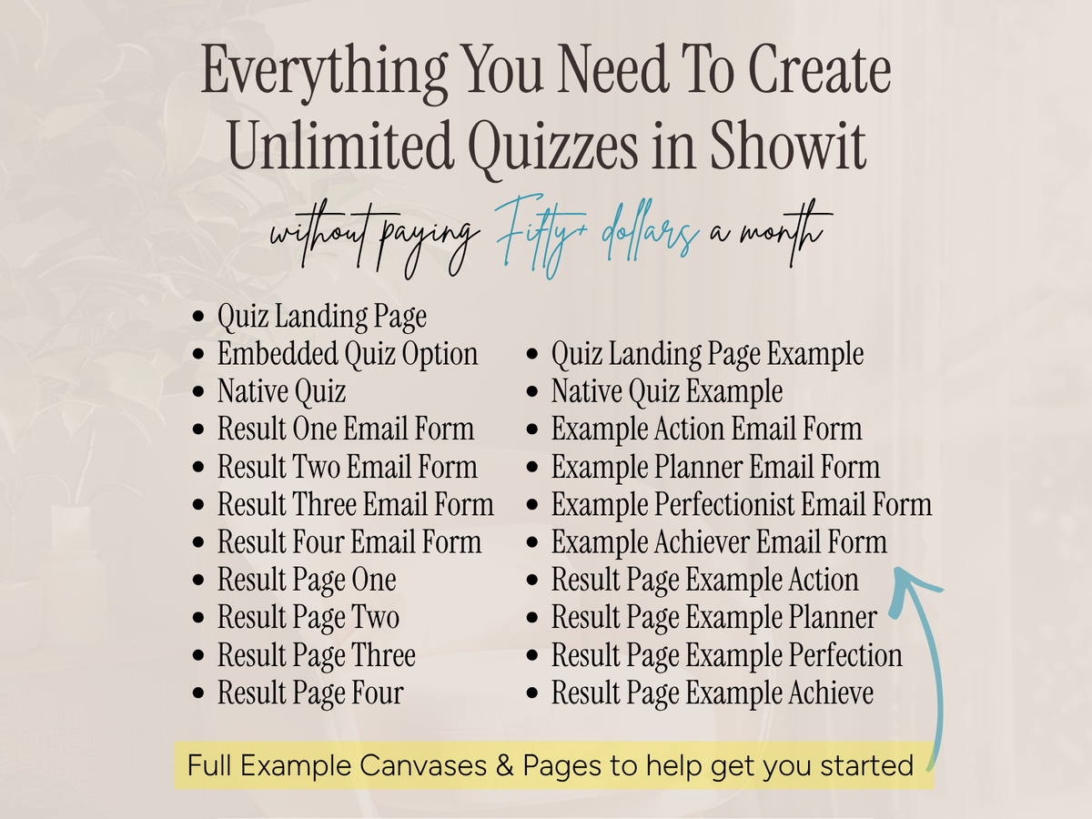 The St. Cupertino Bundle - Showit Quiz Add-On