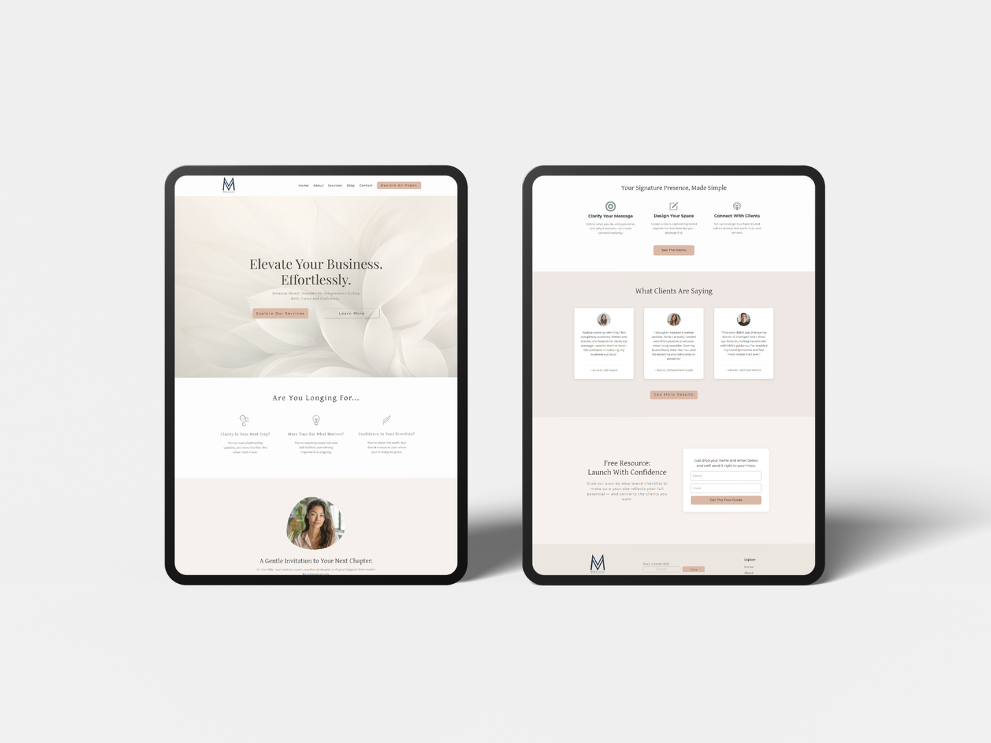 The St. Thérèse — 30+ Page Showit Template