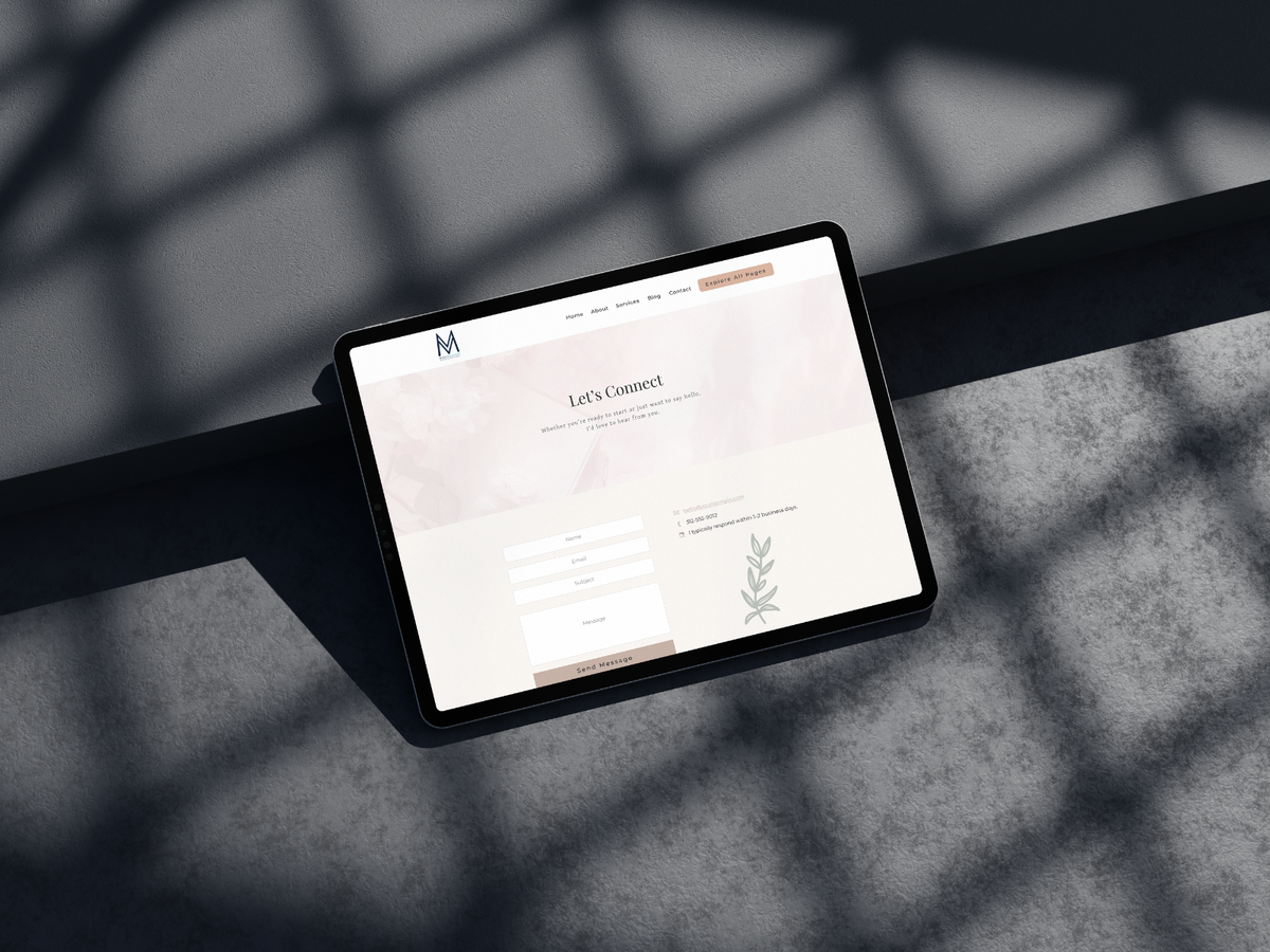 The St. Thérèse Contact Page - 5+ Canvases for Showit