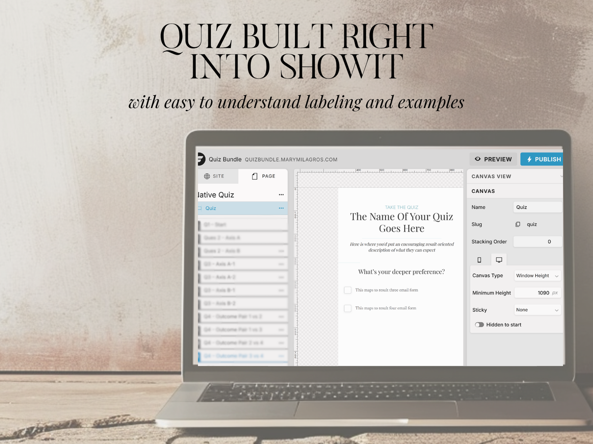 The St. Cupertino Bundle - Showit Quiz Add-On