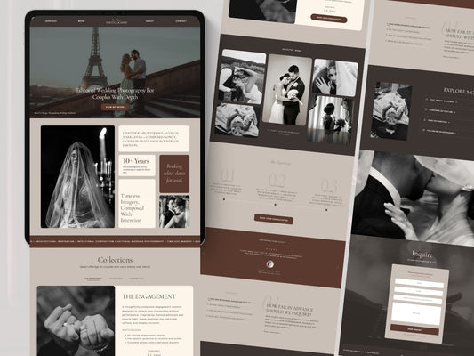 The St. Clare - One-Page Showit Website for Photographers