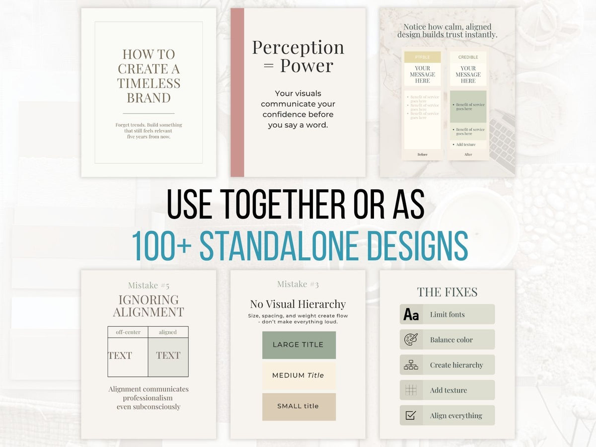 100+ Neutral Instagram Canva Kit