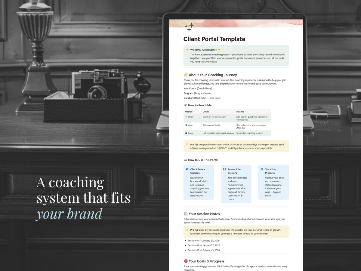 Coaching Client Portal