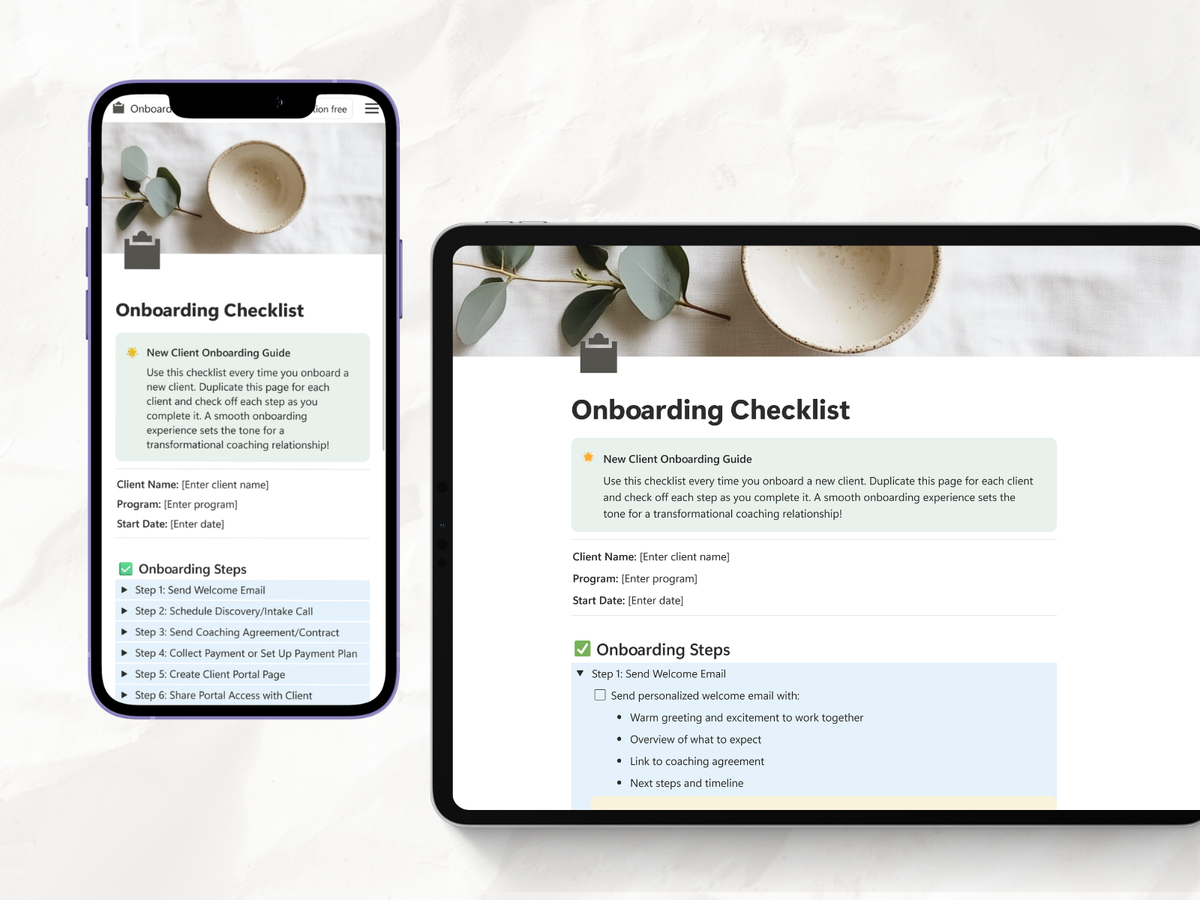 Coaching Client Portal