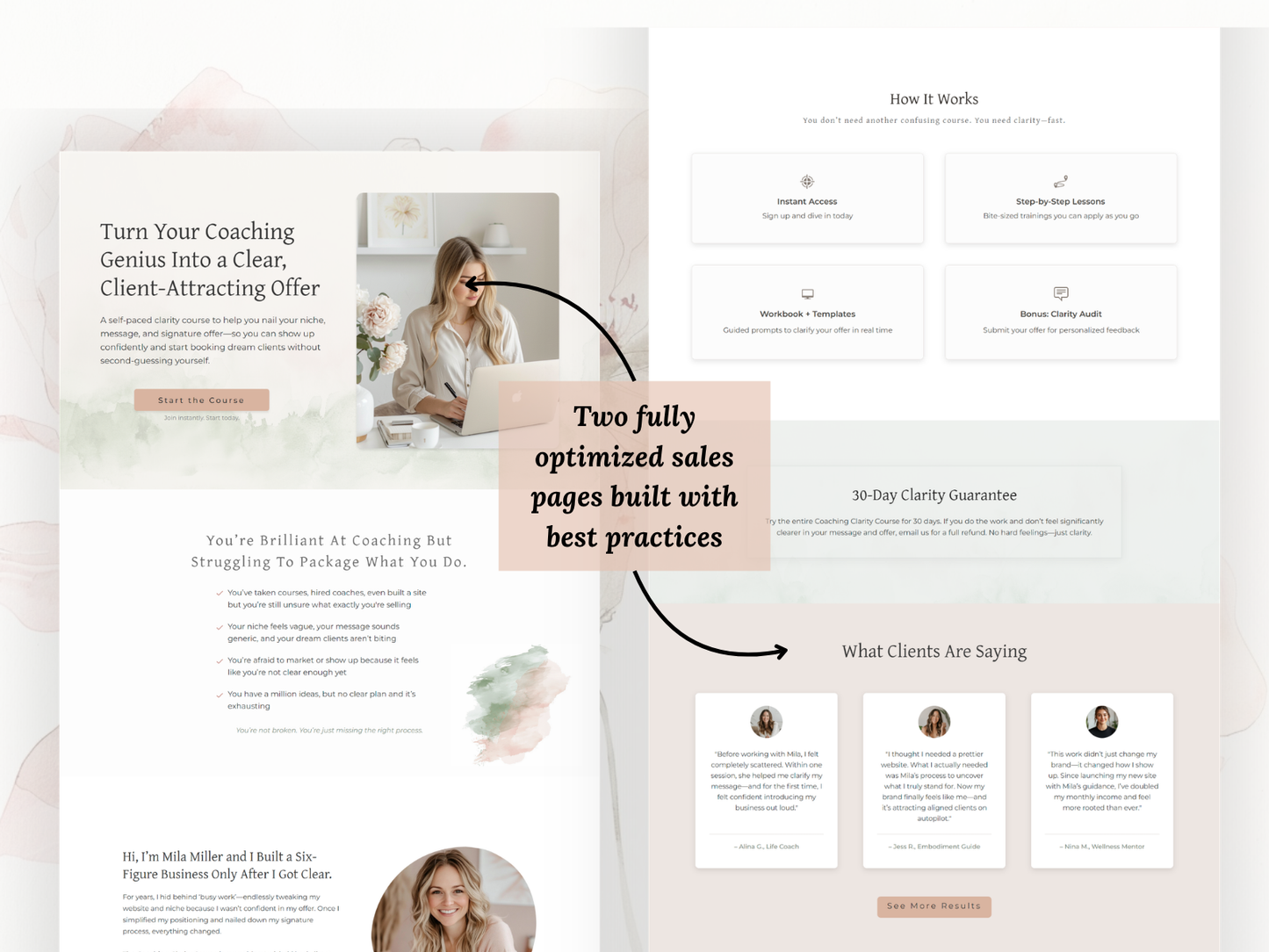 The St. Thérèse — 30+ Page Showit Template