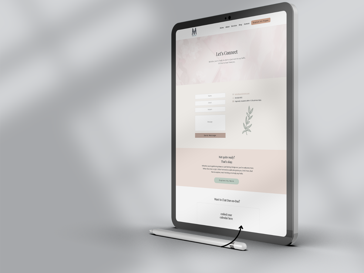 The St. Thérèse Contact Page - 5+ Canvases for Showit
